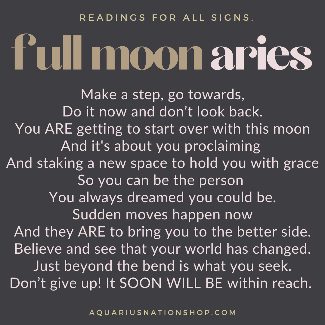 wednesday 20 october | full moon aries